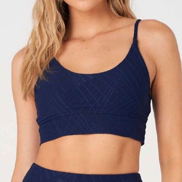 Onzie Flow Bra Navy Selenite Size S/M New With Tags - Picture 1 of 15